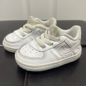 Infant Nike Air Force ones, size 2. White.